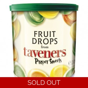 Taveners Fruit Drops 200g Travel Gift Tin